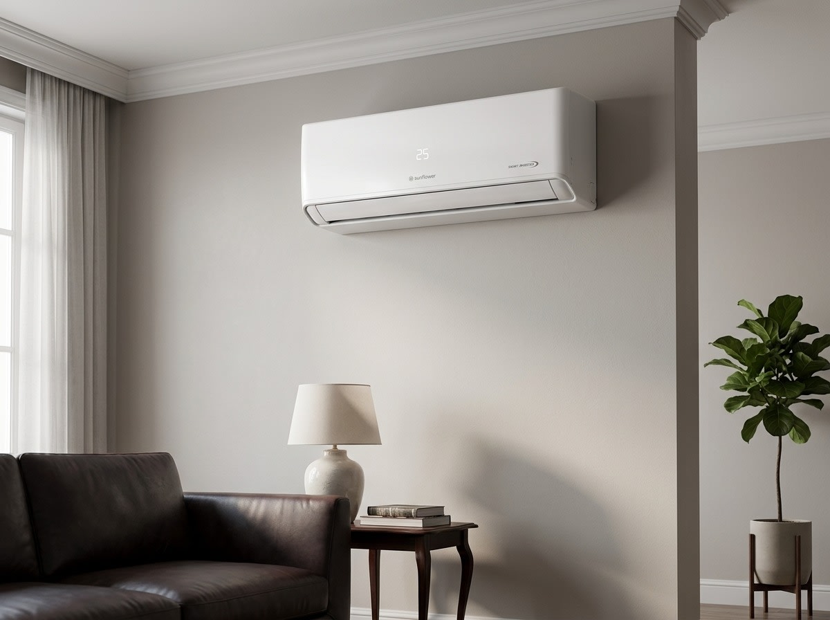 Modern home interior with AC